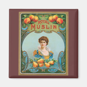 Dekoratives Stoffetikett Art Royal Muslin Magnet
