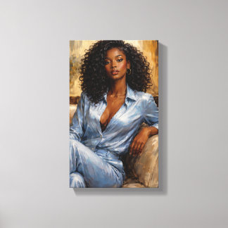 Dekoratives Tableau ( Blue Beauty ) Art Déco Leinwanddruck