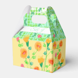 Dekoratives und Künstlerisches Design mit Gelb Geschenkschachtel