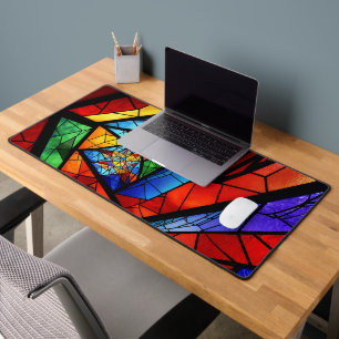 Dekoratives und modernes Kunstglas Schreibtischunterlage
