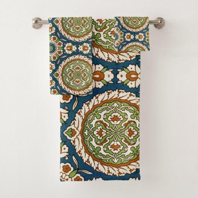 Dekoratives Vintages arabisches Muster Badhandtuch Set (Insitu)