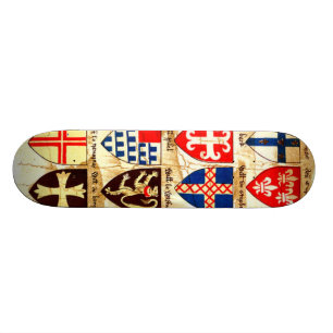 Dekoratives Wappenkunde-Muster Skateboard