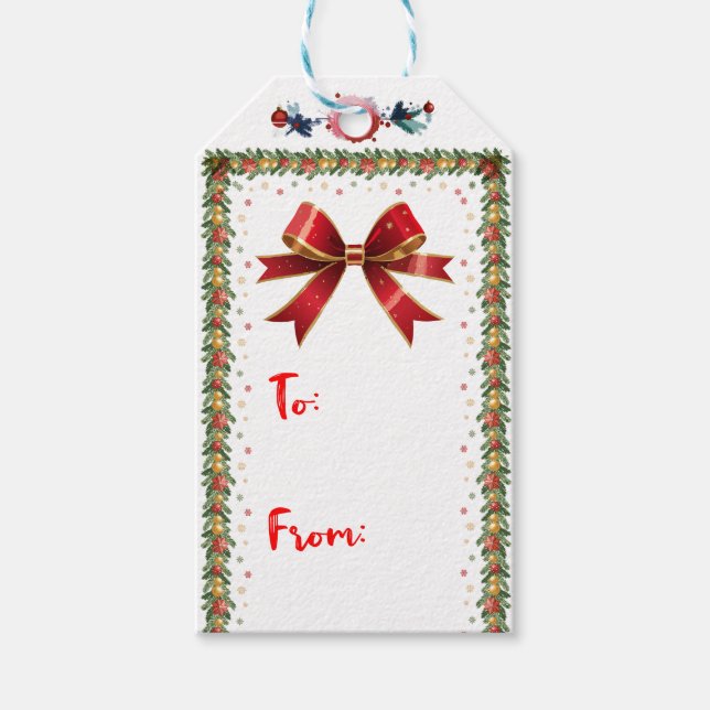 Dekoratives Weihnachtsgeschenk  Geschenkanhänger (Vorderseite)