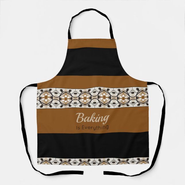 Dekoratives, weißes, florfarbenes Muster Schürze (Vorderseite)