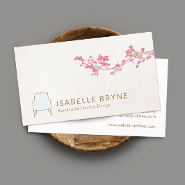 Dekorator für französische Stuhlstube Visitenkarte