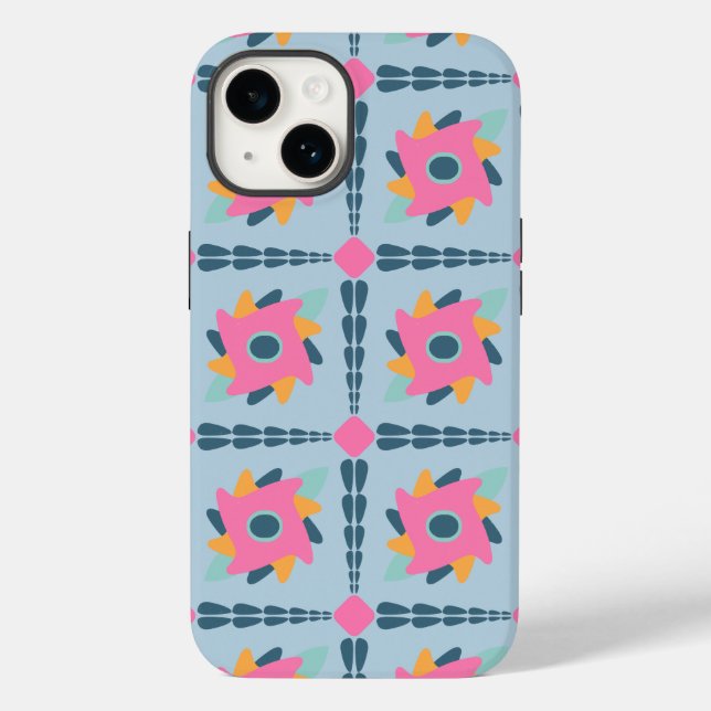 Dekorfarbene Fliese Case-Mate iPhone 14 Hülle (Rückseite)