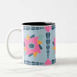 Dekorfarbene Fliese Zweifarbige Tasse