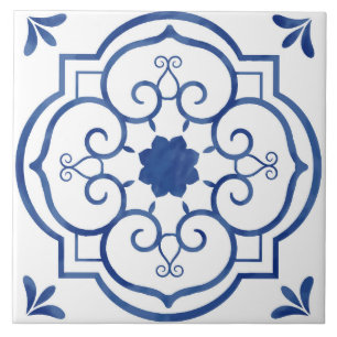 Dekorfarbenes Blumenmuster - Muster Tile Fliese