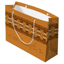 Dekorgold mit Braun Große Geschenktüte