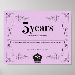 Dekorieren des universellen Mitarbeiterjubiläums Poster