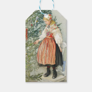Dekorieren des Weihnachtsbaumes - Carl Larsson Geschenkanhänger