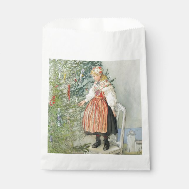 Dekorieren des Weihnachtsbaumes - Carl Larsson Geschenktütchen (Vorderseite)