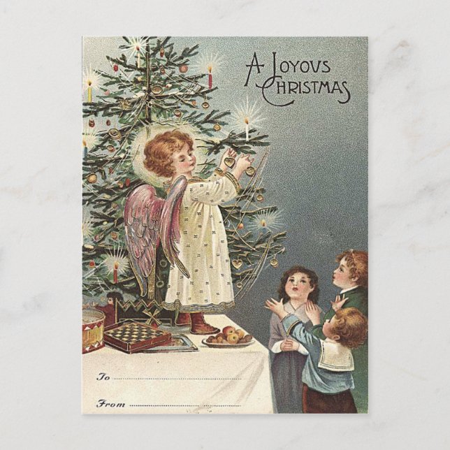 Dekorieren des Weihnachtsbaumes - Weihnachten (Vorderseite)