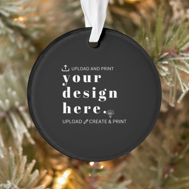 Dekorieren Sie Ihr Design Hochladen Akrylus Runde Ornament (Baum)