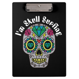 Dekorierte Abstrakte Skull-Zwischenablage Klemmbrett