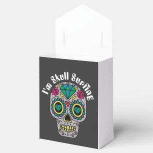 Dekorierte abstrakte Totenkopf-Geschenkbox Geschenkschachtel