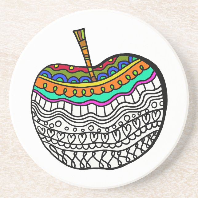 Dekorierte Apple-Untersetzer Getränkeuntersetzer (Vorne)