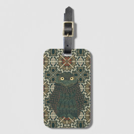 Dekorierte Burrowing Owl Golden Brown Earth Tones Gepäckanhänger