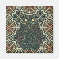 Dekorierte Burrowing Owl Golden Brown Earth Tones