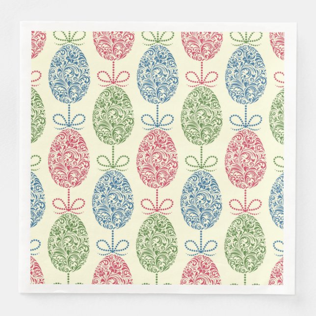 Dekorierte Eier Serviette (Vorderseite)