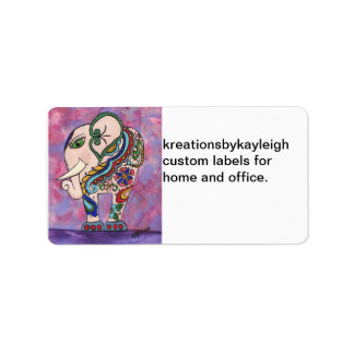 Dekorierte Elefant Adressaufkleber