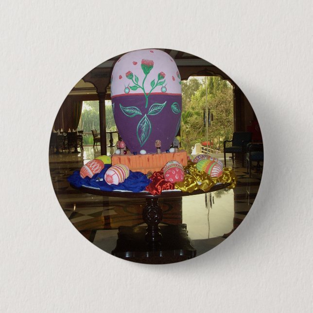 Dekorierte Ostereier Art Print Button (Vorderseite)