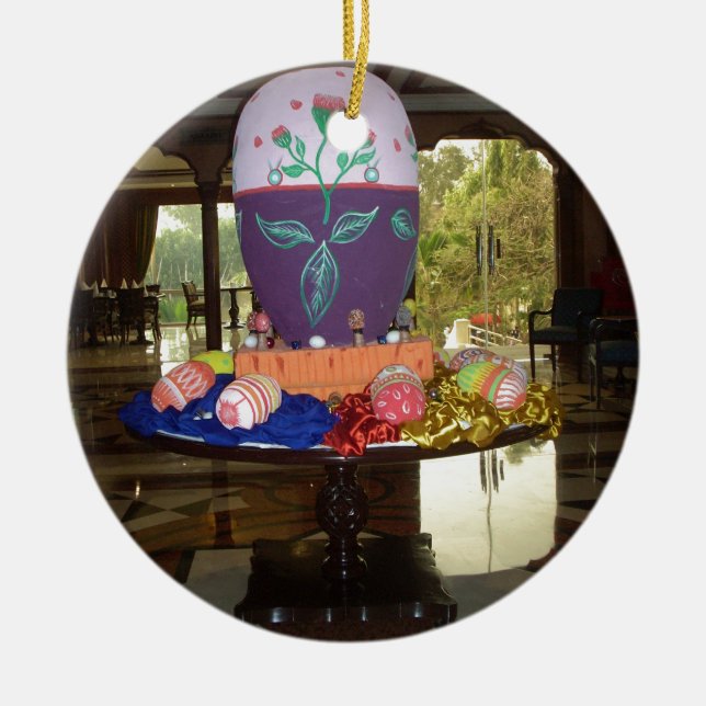 Dekorierte Ostereier Art Print Keramik Ornament (Vorne)