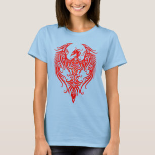 Dekorierte Red Tribal Phoenix T-Shirt