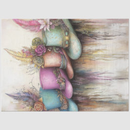 Dekorierte Verzierte Hats Feathers Elements Seidenpapier