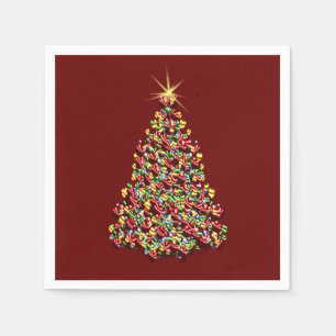Dekorierte Weihnachtsbaum Holiday Shining Star Top Serviette