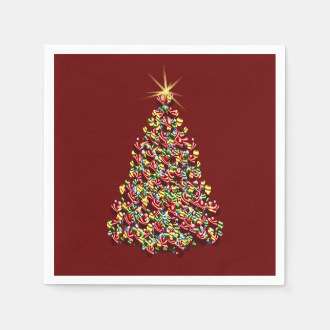 Dekorierte Weihnachtsbaum Holiday Shining Star Top Serviette (Vorderseite)