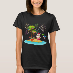 Dekorierte Weihnachtspalme Tropische Xmas Coconu T-Shirt