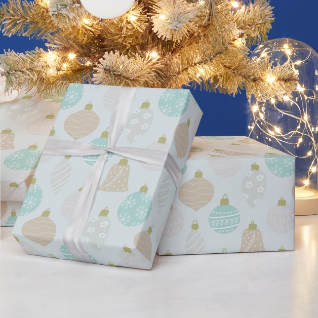 Dekorierte Weihnachtsschmuck Hellgrüne Weihnachten Geschenkpapier (Feiertage)