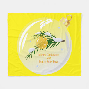 Dekorierte Weihnachtszweig in Bauble Fleecedecke