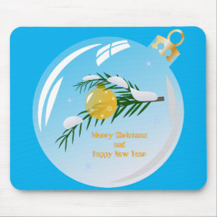 Dekorierte Weihnachtszweig in Bauble Mousepad