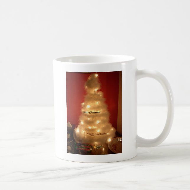 Dekorierte weiße Weihnachtsbaumsammlung Kaffeetasse (Rechts)