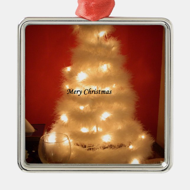 Dekorierte weiße Weihnachtsbaumsammlung Silbernes Ornament (Vorne)