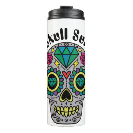 Dekorierter Abstrakter Schädelwärmer Thermosbecher
