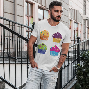 Dekorierter Cupcakes-T - Shirt