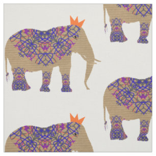 Dekorierter Elefant Niedlich Whimsy Fun Stoff