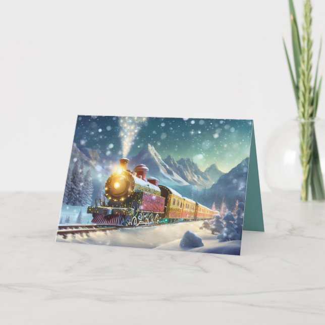 Dekorierter Holiday Train mit zusätzlichem Foto Karte (Vorderseite)