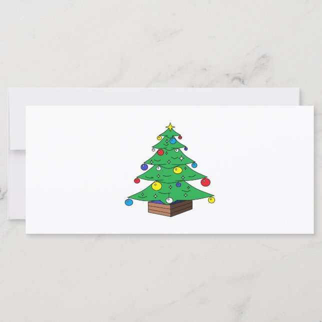 Dekorierter Weihnachtsbaum-Cartoon (Vorderseite)