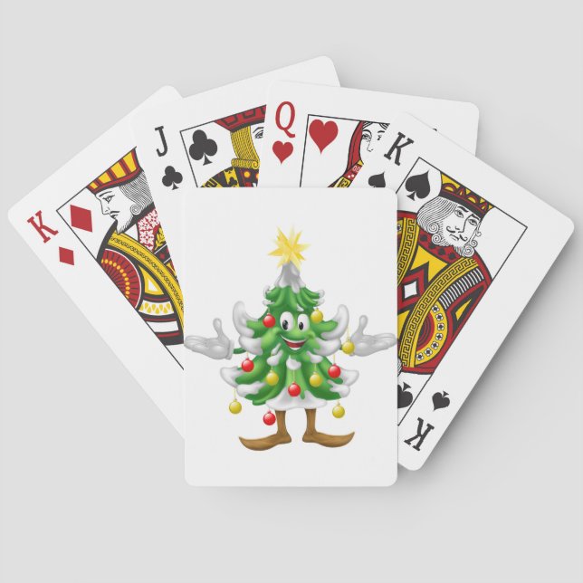 Dekorierter Weihnachtsbaum Spielkarten (Rückseite)