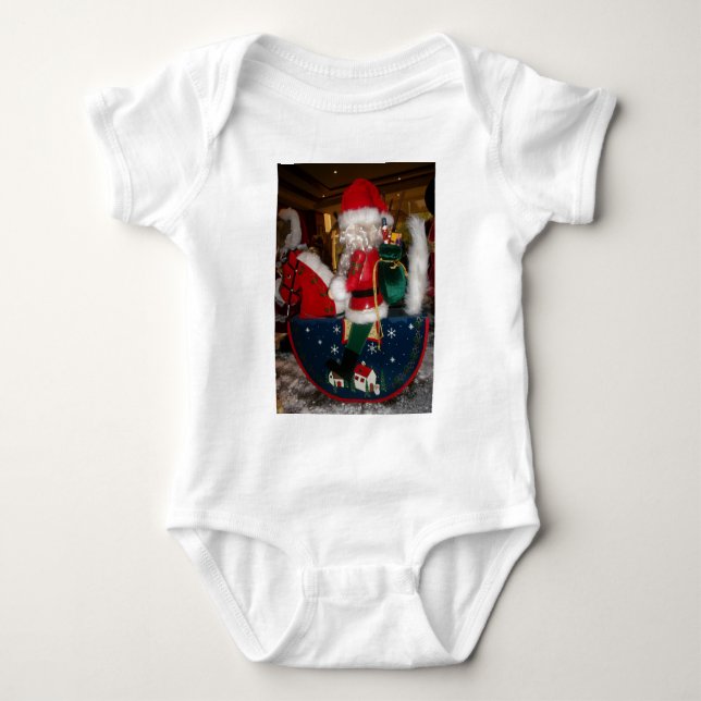 Dekorierter Weihnachtsmann Weihnachtskunst Print/D Baby Strampler (Vorderseite)
