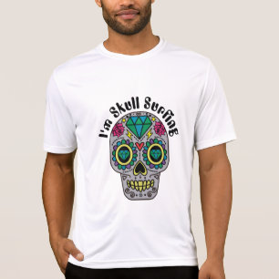 Dekoriertes abstraktes Totenkopf-T-Shirt T-Shirt