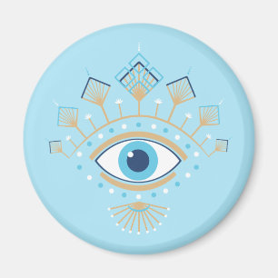 Dekoriertes griechisches Eye Türkisches Schutzsymb Magnet