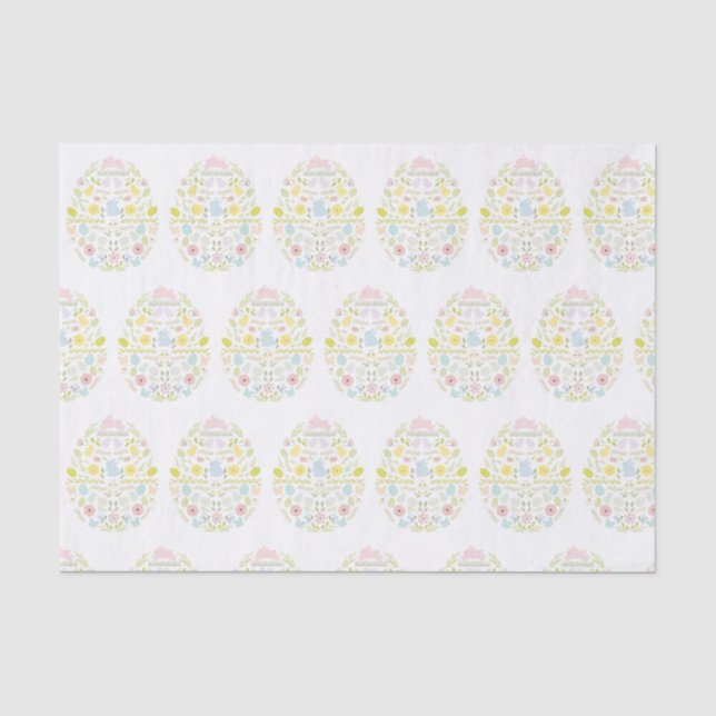 Dekoriertes Ostereier, Blumenblätterblättern Seidenpapier (Vorderseite)
