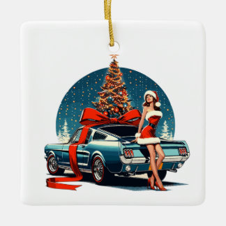 Dekorierung Weihnachtsbaum Vinto Mustang 66 Keramikornament