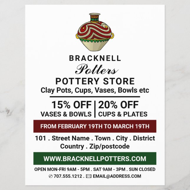 Dekorjug, Keramik-Store, Potter-Werbung Flyer (Vorne)