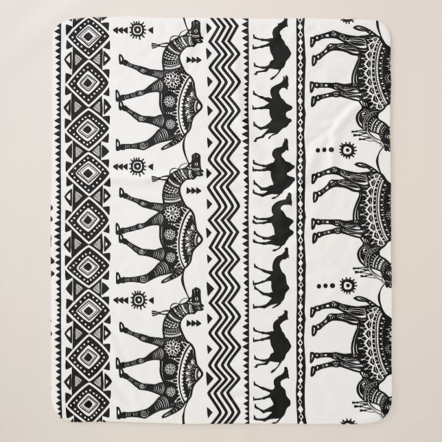 DekorKamele Nahtloses Muster Sherpadecke (Vorderseite)
